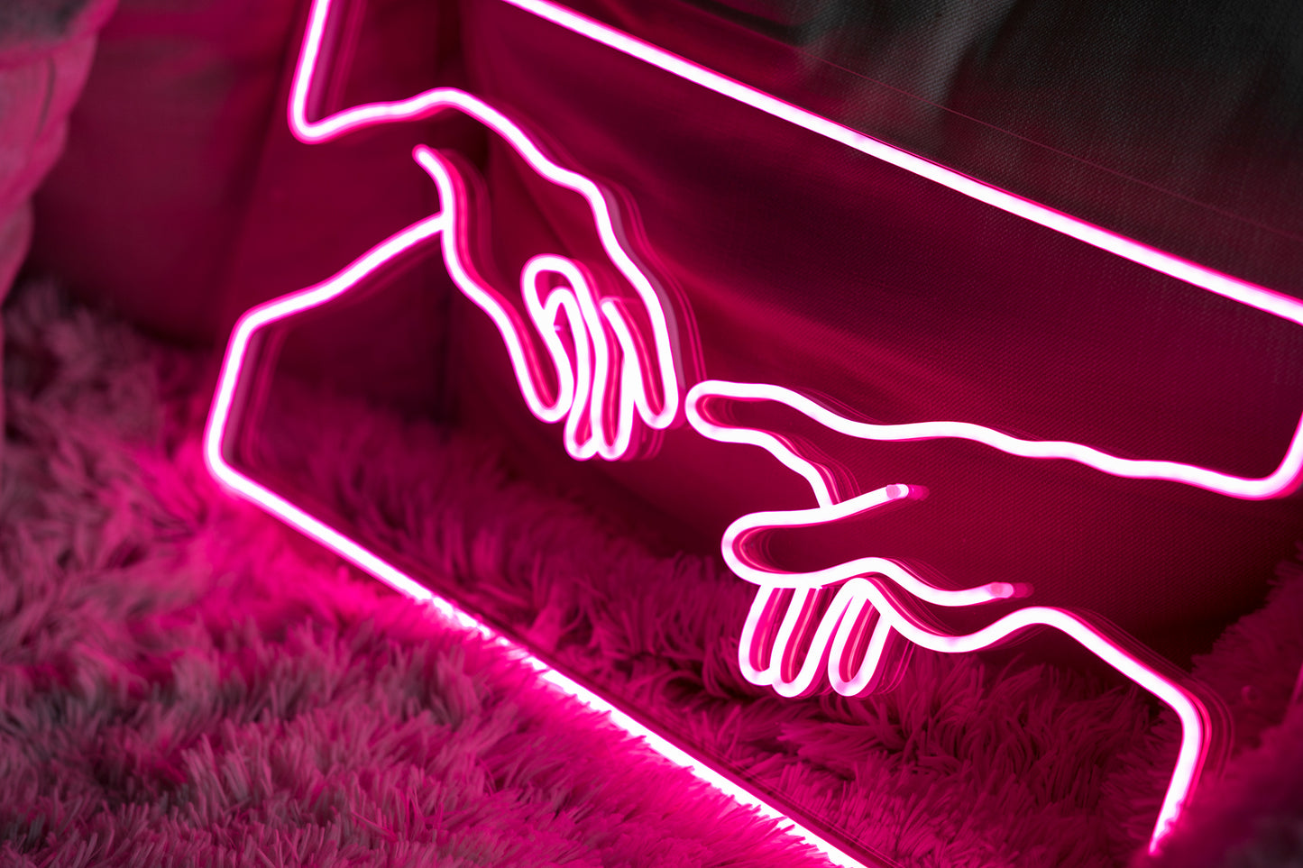 "Michelangelo's Hands" Neon LED Sign