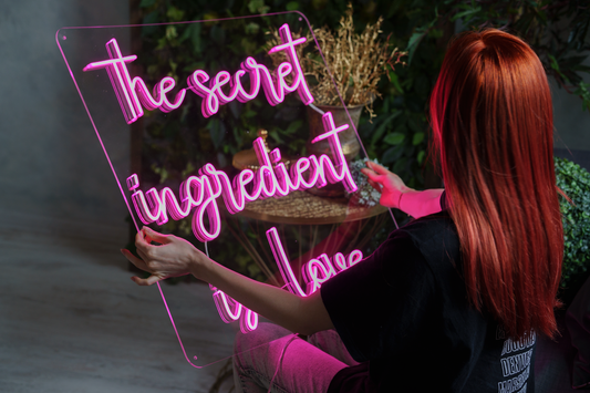 "Secret Ingredient Is Love" Neon LED Sign