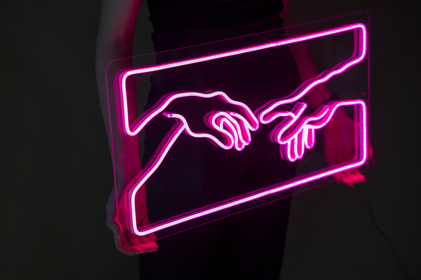 "Michelangelo's Hands" Neon LED Sign