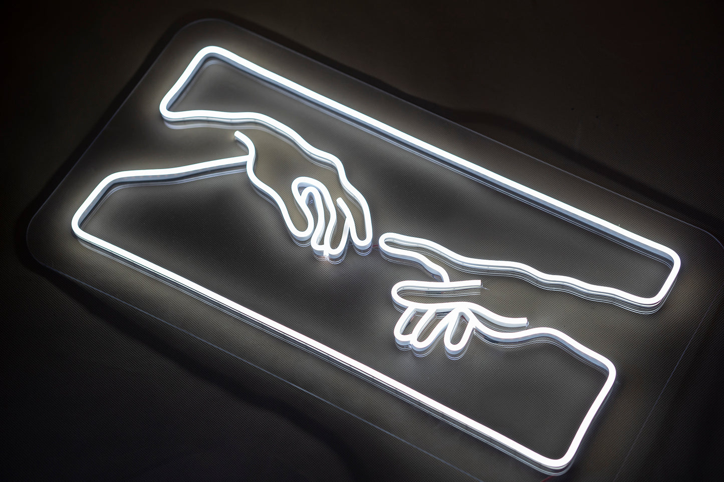 "Michelangelo's Hands" Neon LED Sign