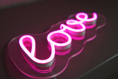 "Love 2" Neon LED Sign