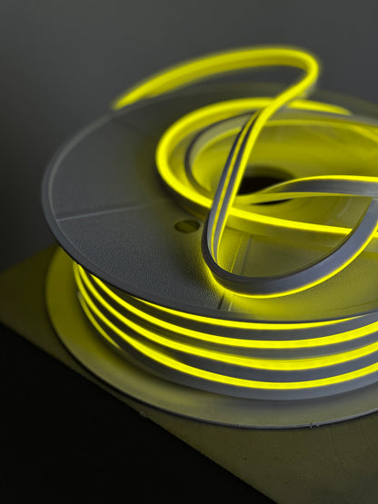 LED Neona Flex lente Lemon Yellow 12V/DC – Gaismas virtene, 6x12mm, 9W/m