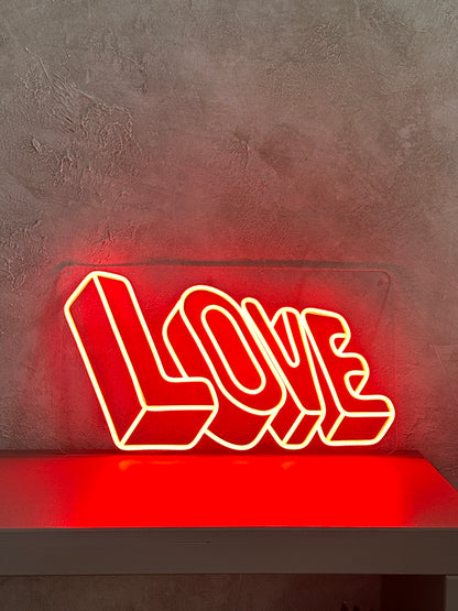 "LOVE 3D" Neon LED Sign