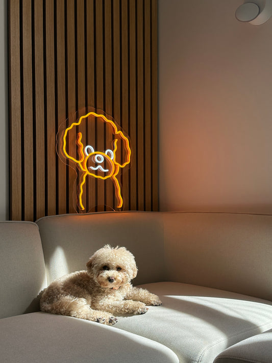 "Toy Poodle Puppy" Neon LED Sign