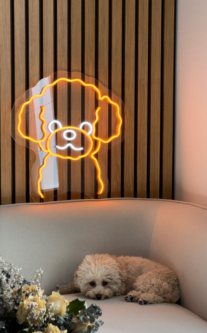 "Toy Poodle Puppy" Neon LED Sign