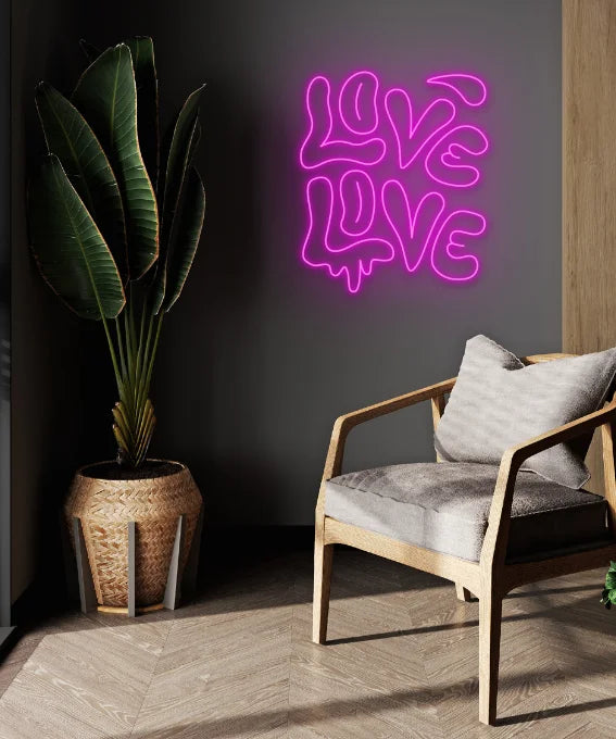 "Love Love" Neon LED Sign