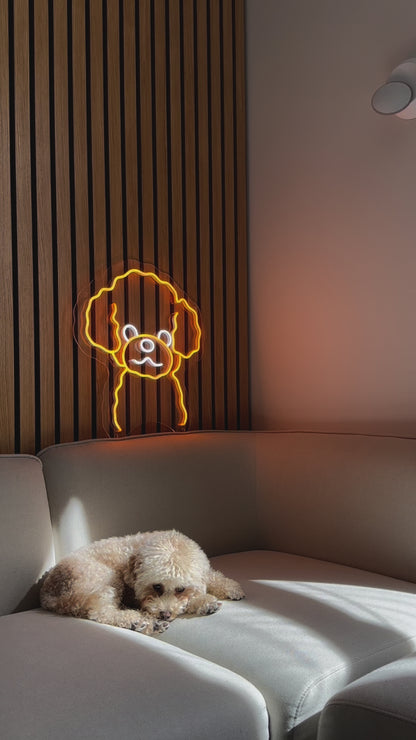 "Toy Poodle Puppy" Neon LED Sign