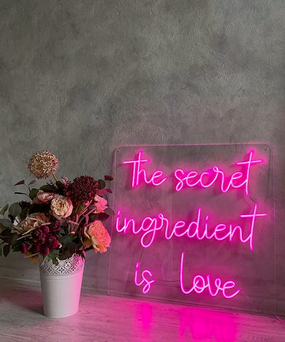 "Secret Ingredient Is Love" Neon LED Sign